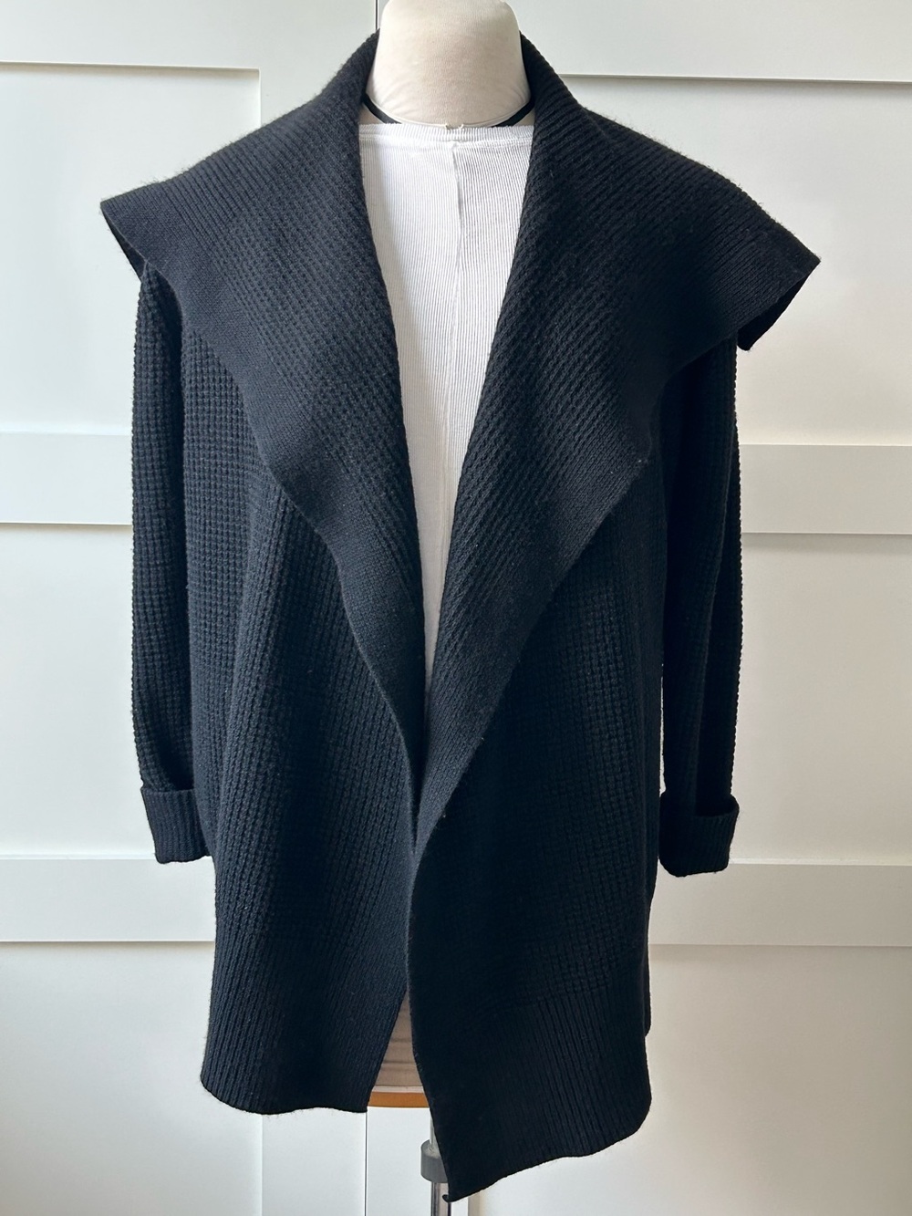 Theory 100% Wool Draped Front Cardigan